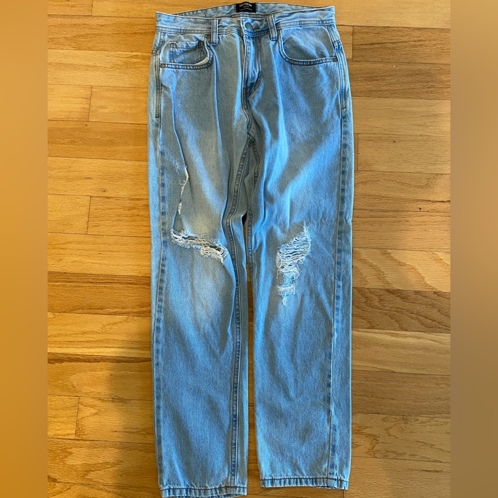 Cotton On Blue Ripped Jeans. Never worn before! Size 28